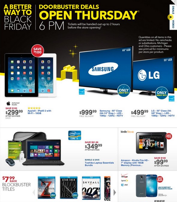 Best Buy Black Friday Ad 2013